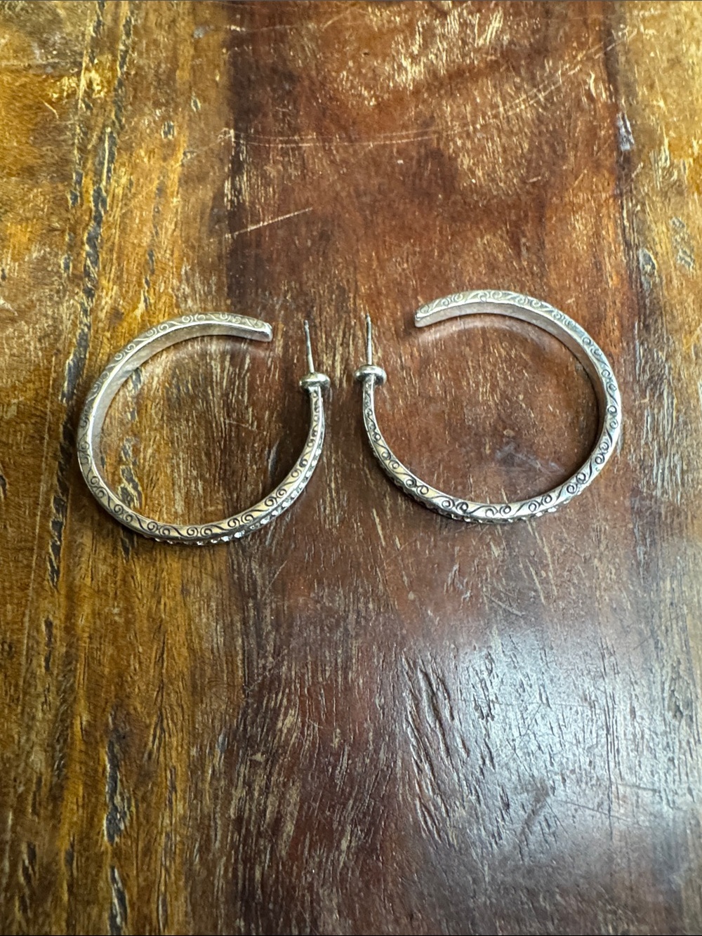 Brighton Solara Swarovski Crystal Post Hoop Earrings